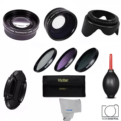 3 Lens +filter Kit +macro Gifts  Canon Xa10 Xf100 Xf105 Hf G10 G20 S200 S100 S21 • $75.47