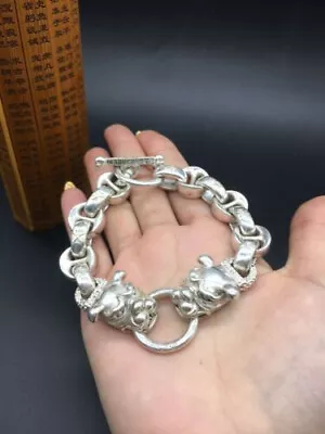 Collection Chinese Asian Tibet Miao Silver Cool Statue Fashion Bracelet • $9.88