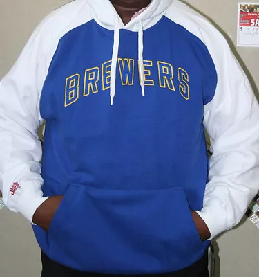 NEW MLB MILWAUKEE BREWERS  MENS    LARGE  HOODIE JACKET By STITCHES  SWEATSHIRT  • $14.99