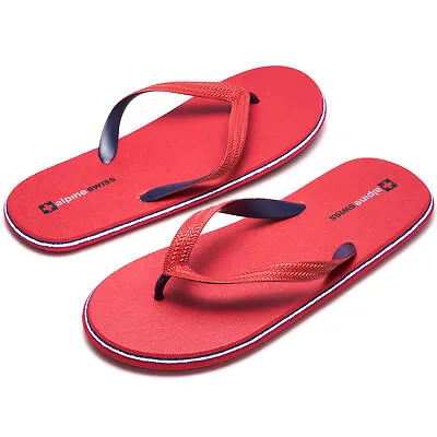 Alpine Swiss Mens Flip Flops Lightweight EVA Thong Summer Sandals Beach Shoes • $13.99