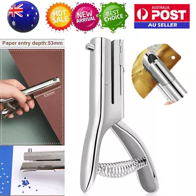 6mm Round Single Hole Punch Office Paper Photo Studios Card Manual Hole Punch • $27.83