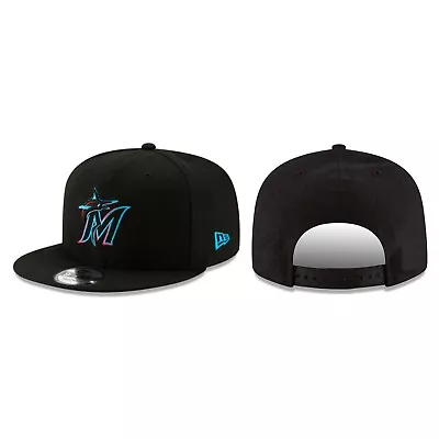 MLB - Miami Marlins 9FIFTY Adjustable Snap-Back New Era Cap - Black • $33.30