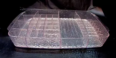 Vintage Clear Acrylic InterDesign Makeup Cosmetic Organizer 2x10x13 Vanity Tray • $25