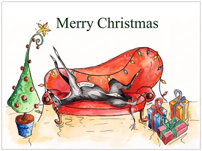 £7.49 • Buy Greyhound Lurcher Whippet Dog Italian Xmas Christmas Cards - Various Pack Sizes