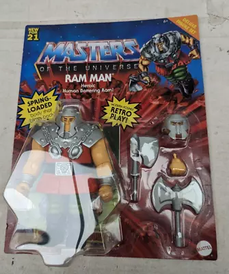 Masters Of The Universe MOTU Ram Man Action Figure Deluxe Set GVL78 AM14 • $17.54