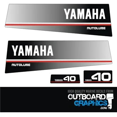 Yamaha 40hp Autolube Outboard Engine Decals/sticker Kit • $45.34