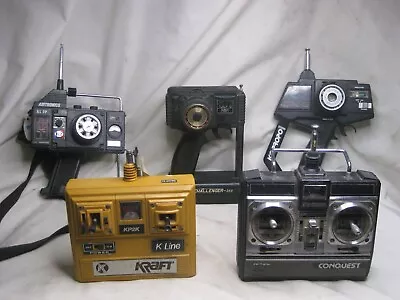 5 Vintage RC Remote Control Transmitter Controller Lot Futaba KO PROPO Kraft ++* • $68