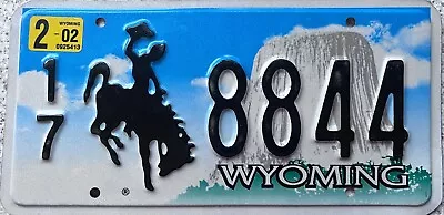 Wyoming Cowboy Horse American Metal License Licence  Number Plate Tag 8844 • £20