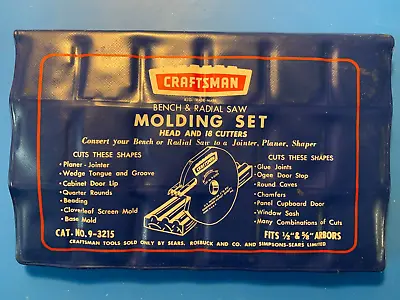 Craftsman Molding Cutters Set For Bench Or Radial Saw  3215 Head With 18 Cutters • $20