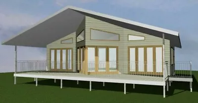 Dragonfly 2 Bedroom Bath/Laundry 60.7m² Steel Frame Home Large Front Deck. • $89700