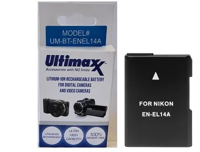 Hi Capacity Lithium Ion Battery For Nikon D5100 D5200 D5300 • $15.95