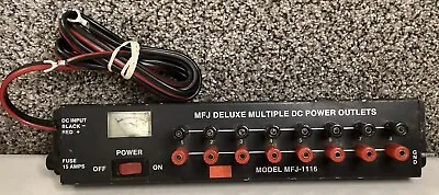 MFJ (x1) DELUX MULTIPLE DC POWER OUTLET 8-Outputs 15Amp Model #MFJ-1116 • $74.99