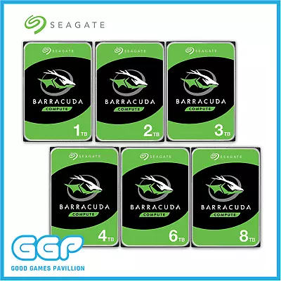 Seagate 1TB 2TB 3TB 4TB 6TB 8TB 3.5  BarraCuda HDD SATA Internal Hard Drive • $128