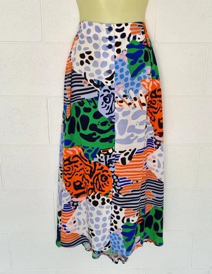 $45 • Buy  Gorman  Ec, Size 14, Bright Button Front Midi Skirt, Rrp $249