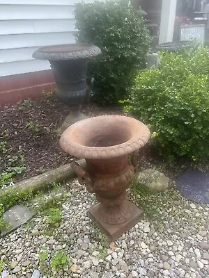 Vintage Cast Iron Planter Urn Planter Garden Landscaping Deck Architecture SHIPS • $525