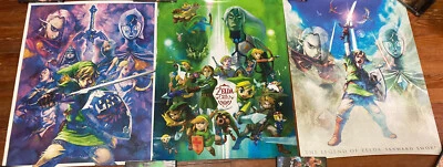 $74.99 • Buy Legend Of Zelda 25th Anniversary Skyward Sword 3 Posters Club Nintendo 2011