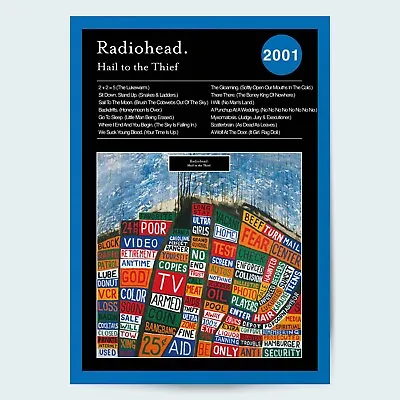 Radiohead Hail To The Thief Fine Art Album Music Poster • £19.99