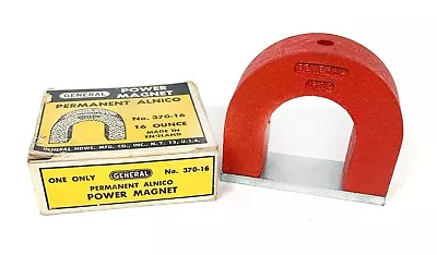 Nib Vintage Made In England General Power Magnet 370-16 Oz 50 Lb Pull Alnico • $34