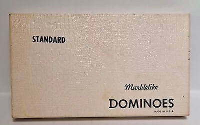 Vintage Black Marblelike Dominoes Standard Puremco 616 Waco Texas USA • $22