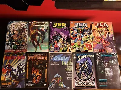 DC Comics Graphic Novel Lot 10 TPB JLA World's Finest Sandman & More • $59.49