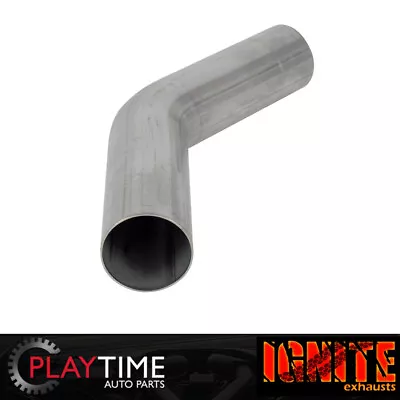 Exhaust Pipe Mandrel Bend - 3  Inch 45 Degree (76mm) Aluminised Mild Steel • $45