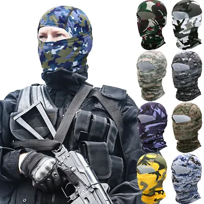 Camo Balaclava Face Mask UV Protection Ski Sun Hood Tactical Masks For Men Women • $3.98