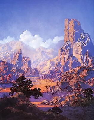 Desert Canyon Mountains  By Maxfield Parrish 11 X 14 Aprox • $15.95