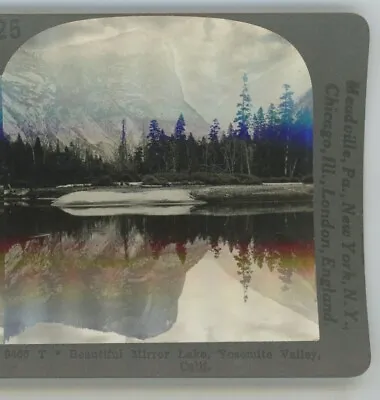 Mirror Lake Yosemite Valley California Stereoview • $20