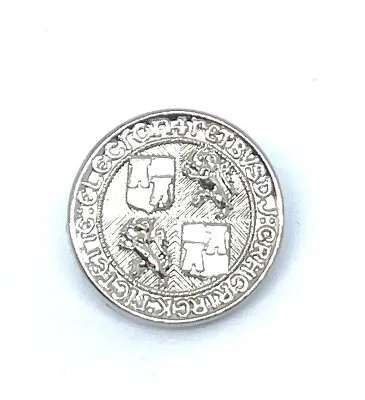 20mm X 5pcs Round Silver Military Shank Buttons Shield Coat Of Arms Lion • £1.88