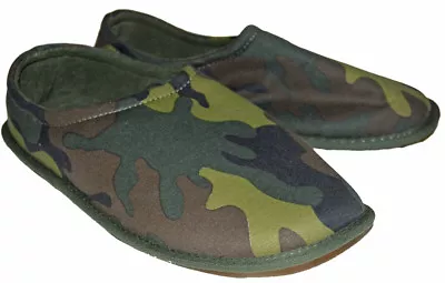 Gap NWT Green Camo Camouflage Slippers House Shoes 8 9 $35 NWT • $8.95