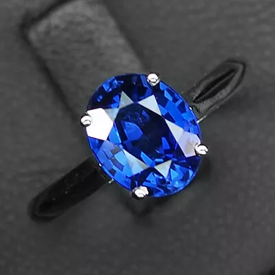$35.83 • Buy Sapphire Kashmir Blue Oval 2.30 Ct. 925 Sterling Silver Ring Size 6.5 Wedding