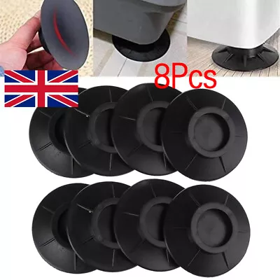 8 X Washing Machine Kitchen Appliance Anti Vibration Feet Rubber Protector Pads • £4.49