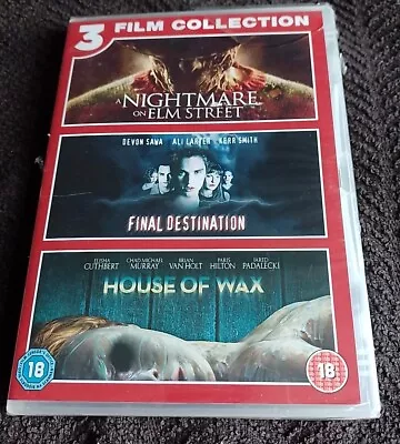 A Nightmare On Elm Street / Final Destination  / House Of Wax DVD NEW 3 Film • £4.99