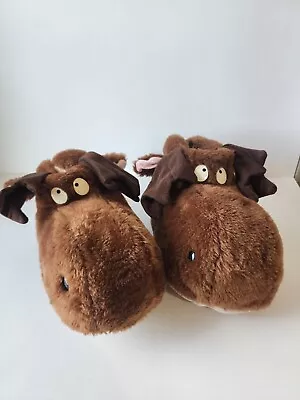 Carousel Moose Slippers.  Rocky & Bullwinkle House Shoes  • $12.99