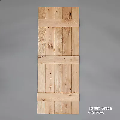 V Grooved Solid Oak Internal Ledged Door - Cottage Ledge Door By Heritage • £226.80