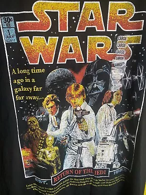StarWars Retro Comic Book Cover Return Of The Jedi 1983 T Shirt Men Size L • $13.90