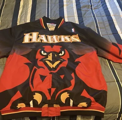 1995-96 Atlanta Hawks NBA Mitchel & Ness Men's Authentic Warm Up Jacket Size 3XL • $125.99