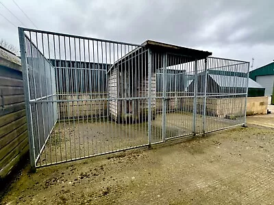 Large Galvanised Steel Dog Run & Kennel • £1200