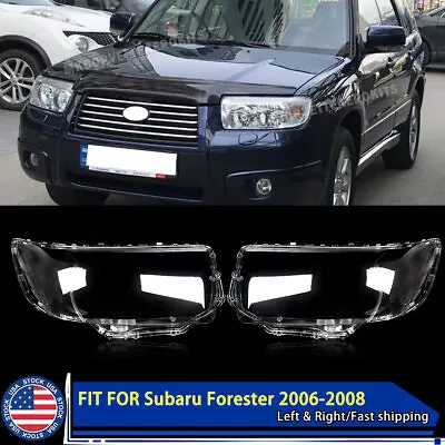 Headlight Headlamp Lens Cover For Subaru Forester 2006-2008 Clear Left & Right • $58.80