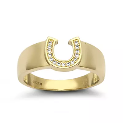 Horseshoe Ring 9ct Yellow Gold • £300.78