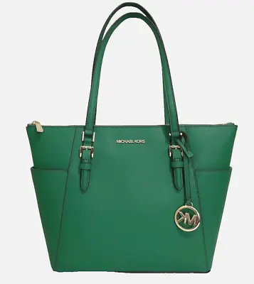 New Michael Kors Charlotte Large Shoulder Tote Saffiano Leather Palmetto Green • $109.90