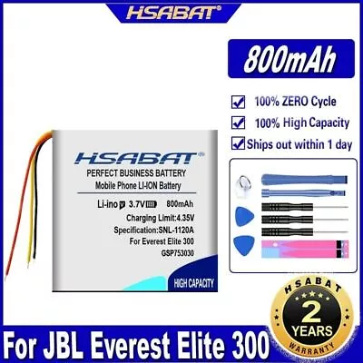 HSABAT GSP753030 800mAh Battery For JBL E45BTEverest Elite 300Everest Elite E4 • $40.70