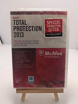 McAfee Total Protection 2013 (Retail) - Full Version For Windows Protects 3PCs • $12.99