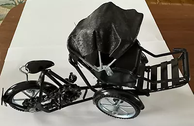 Dolls House Miniature Bicycle Rickshaw With Working Pedals And Roof • £3