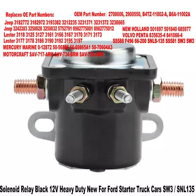 NEW STARTER SOLENOID RELAY SW-3 Fit For FordJeepLincolnMercury 1958-1991 • $18.99