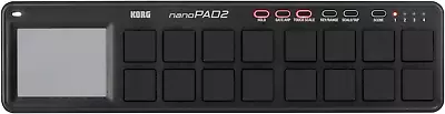 Korg NanoPad2 Slim-Line USB Drum MIDI Pad Controller Black Tap Tempo Nano • $71.30