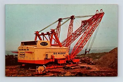 Postcard OH Big Muski Earth Moving Machine Shovel Central Ohio Coal Mining AH1 • $2.99