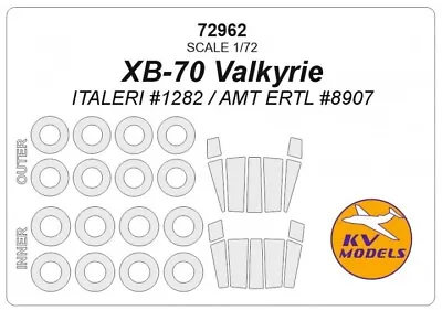 KV Models 1/72 XB-70 Valkyrie Paint Masking For Italeri #1282 / AMT ERTL #8907 • $5.55