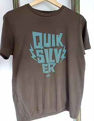 Quicksilver T Shirt Brown Blue Colour Size Small 36 • £12