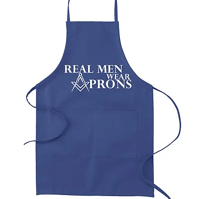 Real Men Wear Aprons Masonic Cooking Kitchen Apron • $19.99